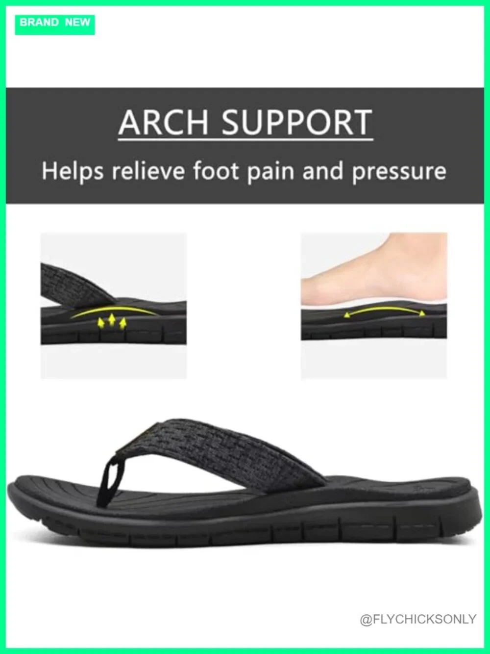 Lightweight Cushion Flip Flops for Women Non-Slip Sport Sandals